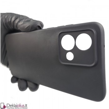 Silikoninis ploniausias dėklas su kameros apsauga - juodas (Motorola Moto G84) Silikoninis ploniausias dėklas su kameros apsauga - juodas (Motorola Moto G84)
